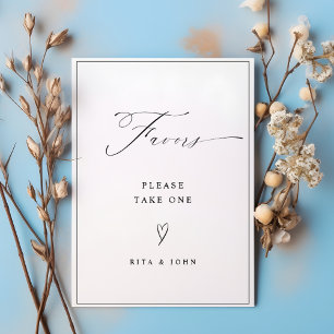 Affiche Élégante calligraphie Favoriser le Mariage Panneau