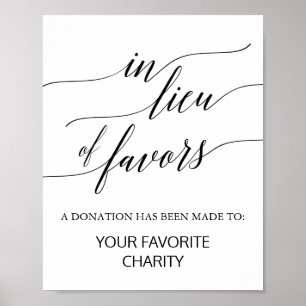 Affiche Élégante Calligraphie Noire En Lieu Et Place Des F