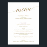 Affiche Élégante calligraphie or Grand menu Mariage Pannea<br><div class="desc">Cette simple calligraphie or grand panneau de menu mariage est parfait pour un mariage simple. Le design neutre est orné d'une affiche minimaliste ornée d'une typographie romantique et fantaisiste en feuille d'or. Personnalisez le panneau avec les options de menu, les noms, la date et l'emplacement du mariage. Remarque : Ce...</div>