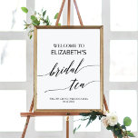 Affiche Elégante Calligraphie Thé nuptial Bienvenue<br><div class="desc">Cette affiche élégante calligraphie de bienvenue à thé pour mariée est parfaite pour un wedding shower simple. Le design neutre présente une enseigne minimaliste décorée avec une typographie romantique et fantaisiste. Customisez l'affiche avec le nom de la future mariée,  ainsi que la date et l'emplacement de la douche.</div>