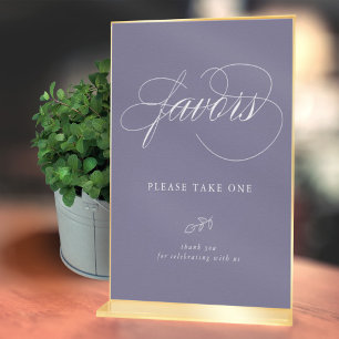 Affiche Élégante calligraphie Violet minimal feuille signe