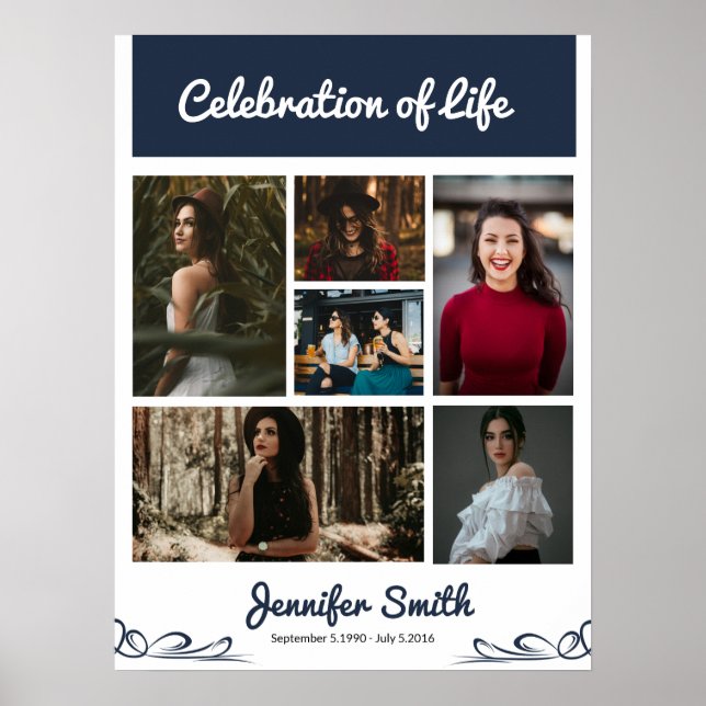 Affiche Élégante collection d'Affiches de bienvenue funéra (Devant)