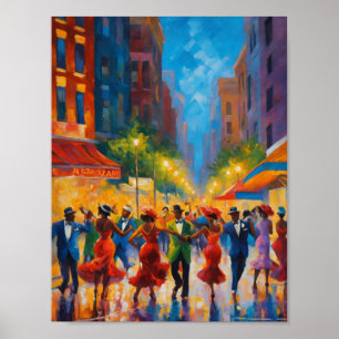 Affiche Élégante couture sophistiquée Harlem Renaissance