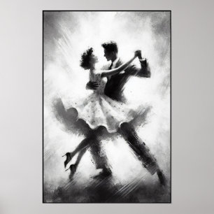 Affiche Élégante danse Abstraite à voile