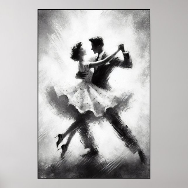 Affiche Élégante danse Abstraite à voile (Devant)