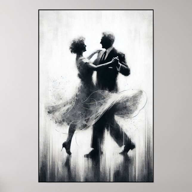 Affiche Élégante danse Abstraite à voile (Devant)