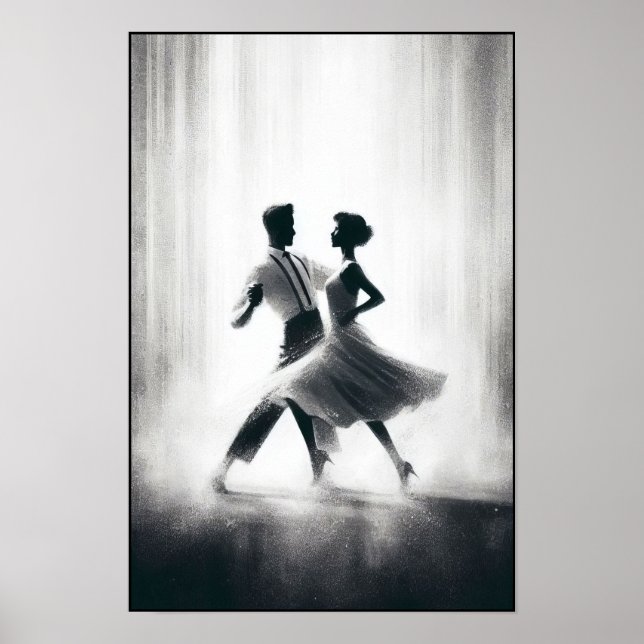 Affiche Élégante danse Abstraite à voile (Devant)