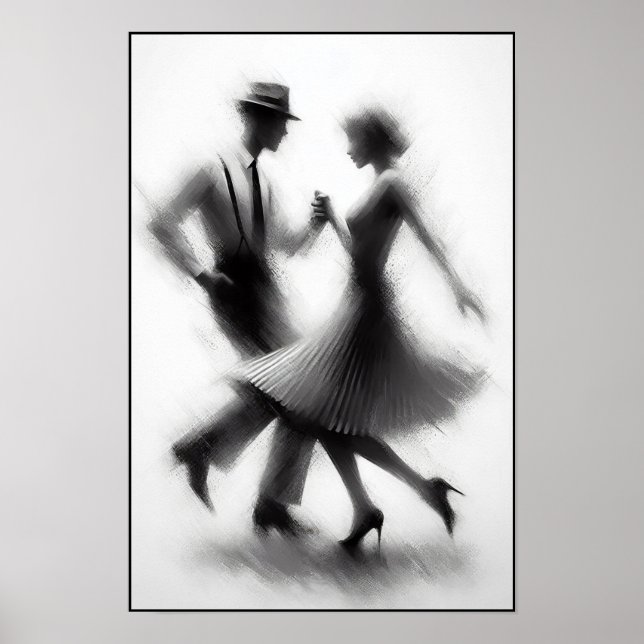 Affiche Élégante danse Abstraite à voile (Devant)