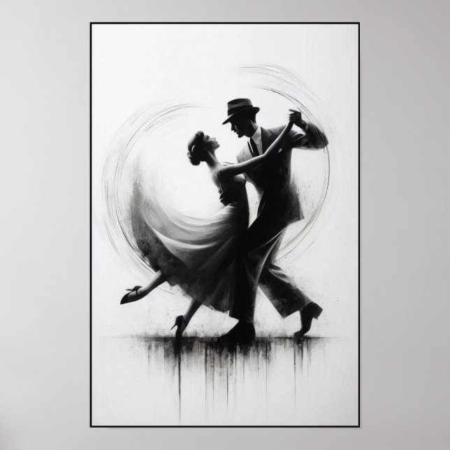 Affiche Élégante danse Abstraite à voile (Devant)