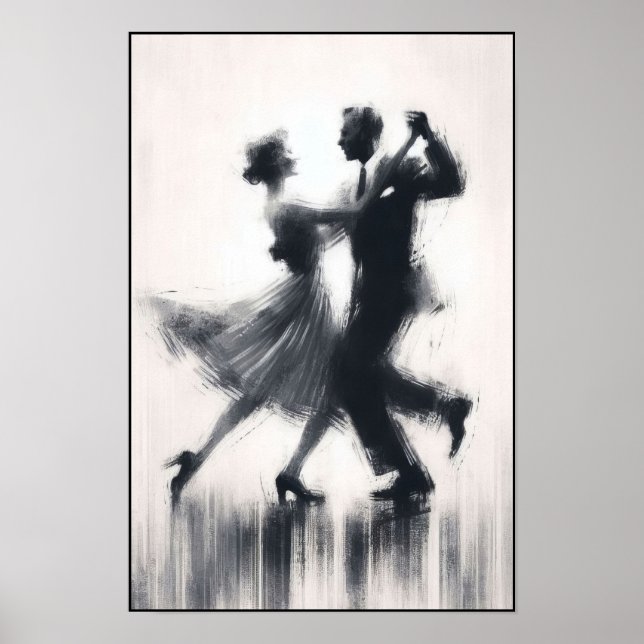 Affiche Élégante danse Abstraite à voile (Devant)