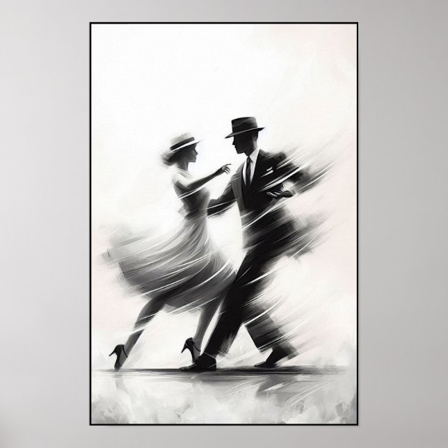 Affiche Élégante danse Abstraite à voile (Devant)