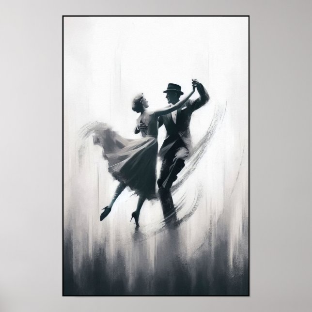 Affiche Élégante danse Abstraite à voile (Devant)