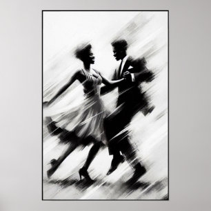 Affiche Élégante danse Abstraite à voile