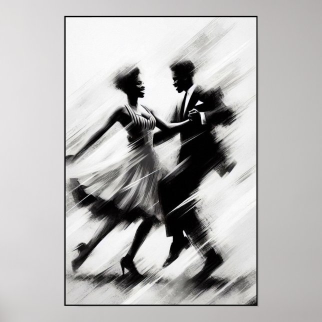 Affiche Élégante danse Abstraite à voile (Devant)