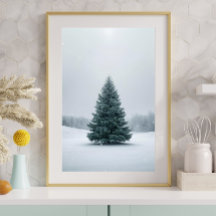Affiche élégante d'arbre de Noël