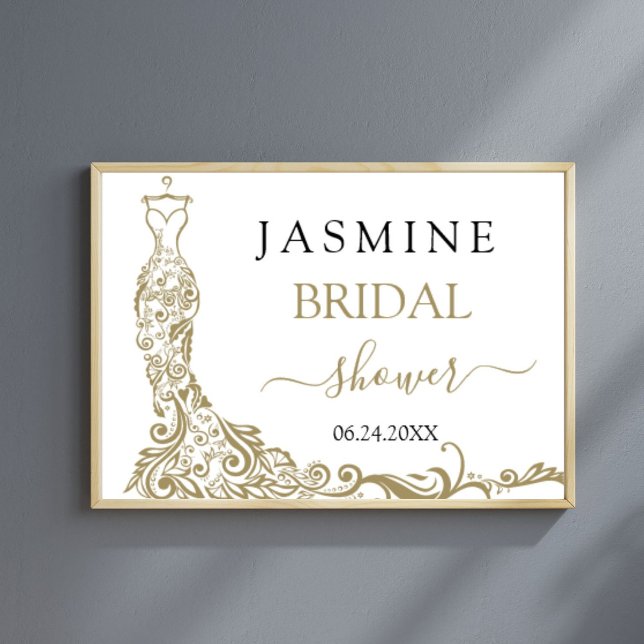 Affiche Elégante Fête des mariées blush blanc et or (Créateur téléchargé)