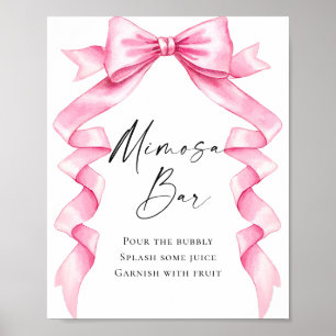 Affiche Elégante Fête des mariées de mâchoire rose douce M