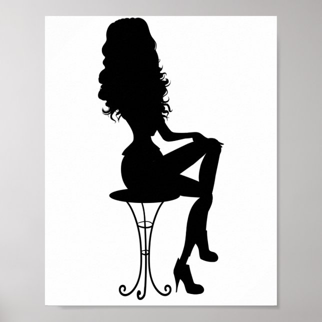Affiche Élégante fille (Devant)