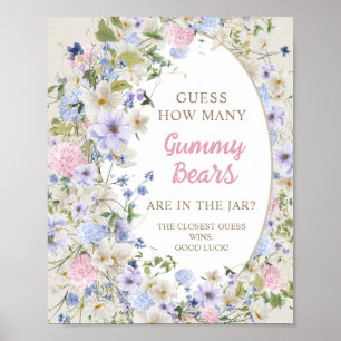 Affiche Élégante fleur de prairie estivale Combien d'ours 