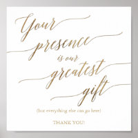 Élégante Gold Calligraphy Présence est le plus gra