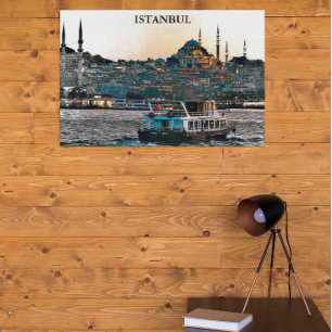 Affiche Elégante Istanbul Turquie Sainte-Sophie Architectu