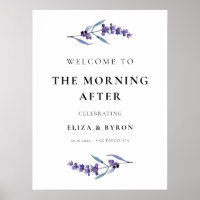 Elégante lavande Le matin après l'Affiche de bienv