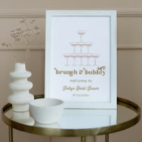 Élégante Mod Champagne Rétro Accueil de Mariage
