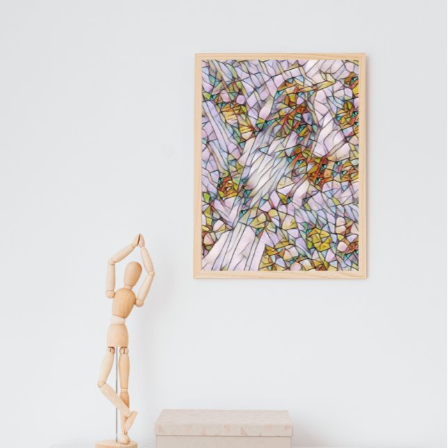 Affiche Elégante mosaïque colorée Illustrée Oiseau Art (Créateur téléchargé)