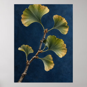 Affiche Élégante œuvre d'art botanique murale vintage Gink