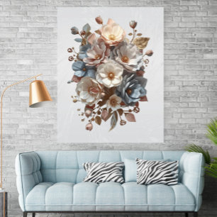 Affiche Élégante œuvre d'art floral 3D botanique