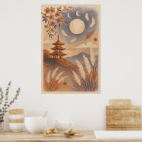 Élégante œuvre d'art japonaise murale – Traditionn
