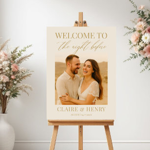 Affiche Élégante Photo de Dîner de Répétition de Mariage e