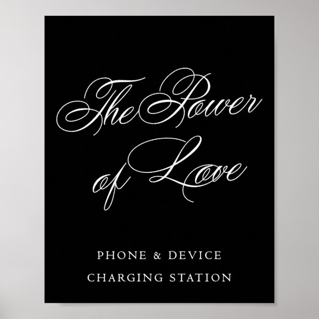 Affiche Élégante puissance de Love Charge Station Script b (Devant)