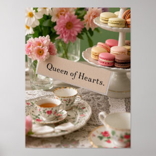 Affiche Élégante reine florale des coeurs