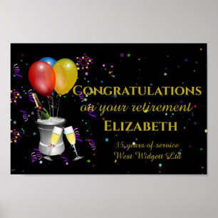 Affiche Élégante Retraite Fête du Vin Étincelant