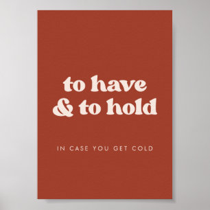 Affiche Élégante Terracotta à avoir et à tenir Blanche