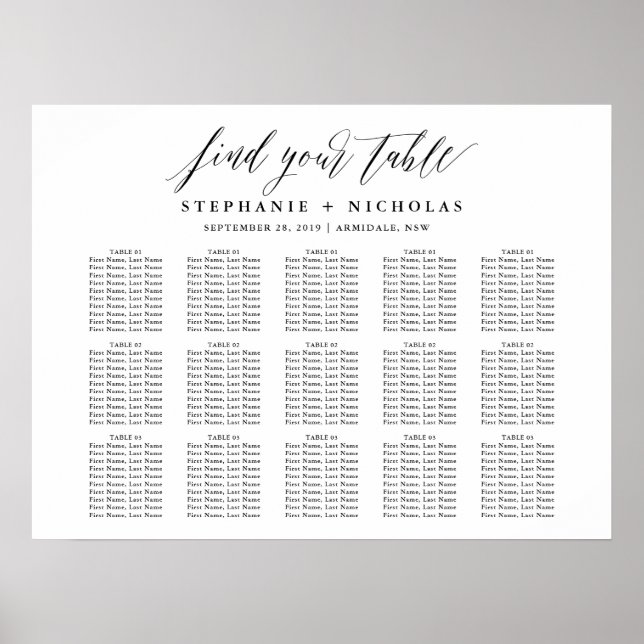 Affiche Élégante typographie de script (Devant)