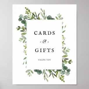 Affiche Elégante verdure Cartes de Mariage Cadeaux