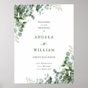 Affiche Elégante verdure Eucalyptus Feuille Mariage