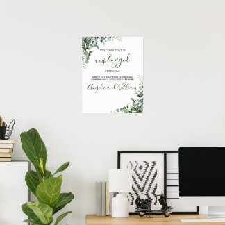 Affiche Elégante verdure Eucalyptus Feuille Mariage