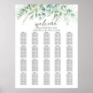 Affiche Elégante verdure Eucalyptus Feuille Mariage