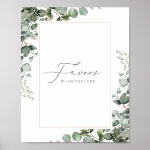 Affiche Elégante Verdure rustique Eucalyptus Mariage Faveu