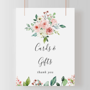 Affiche Élégantes Cartes et Cadeaux Floraux Automnaux Déli