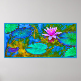 Affiche Élégantes réflexions Namaste Yoga Lotus