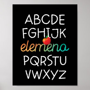 Affiche Elemeno Alphabet Preschool Kindergarten - School