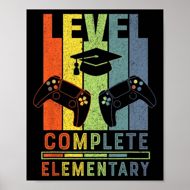 Affiche Elementary Level Complete Graduation Cl 2025 Gamer (Devant)