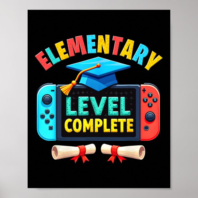 Affiche Elementary Level Complete Graduation Cl 2025 Gamer (Devant)
