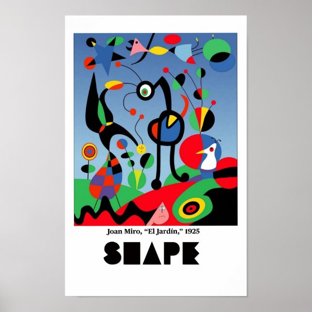 Affiche Éléments d'art - Formes avec Miro (Devant)