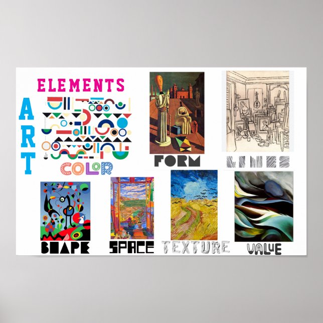 Affiche Éléments d'art - Peintures célèbres (Devant)
