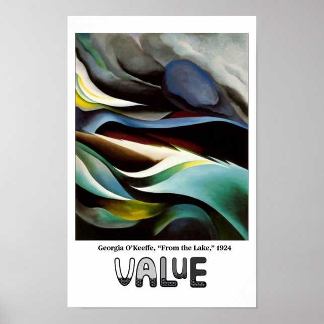 Affiche Éléments d'art - Valeur mettant en vedette O’Keeff (Devant)